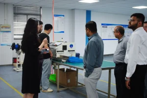 Mr Ajay Visit at xinsheng electronics visiting salt spray testing and ip 67 testing