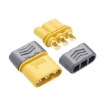 MR three-pin wire connector—male and female thumbnail 1