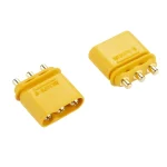 MR three-pin vertical board connector – male and female thumbnail 1