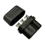 MR three-pin wire connector – male and female-black thumbnail 1