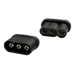 MR three-pin wire connector – male and female-black thumbnail 2