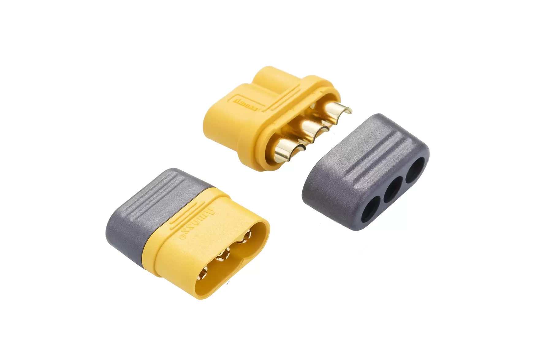 MR three-pin wire connector – male and female